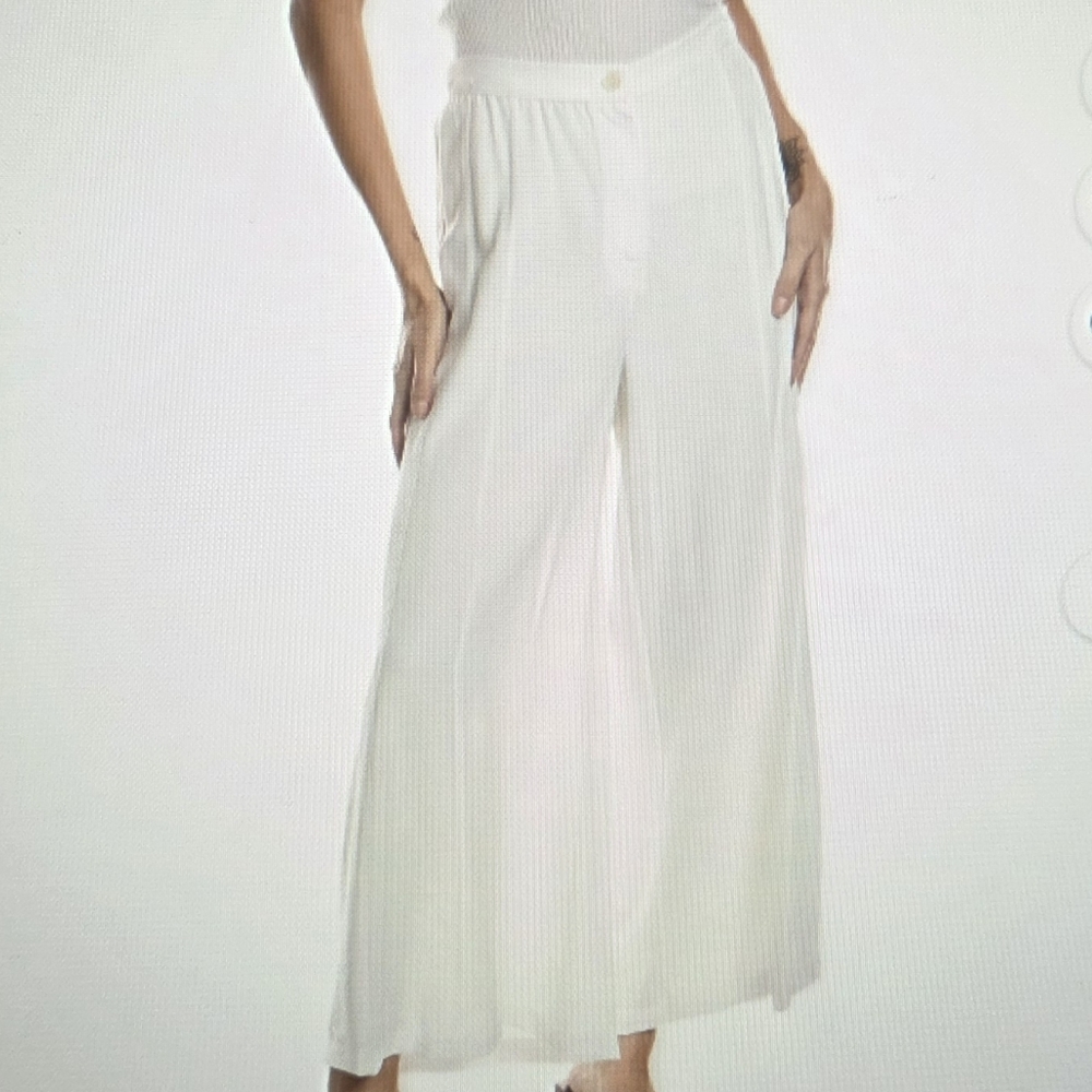 Vince Camuto New Ivory Afterglow Women's Wide Leg Pants